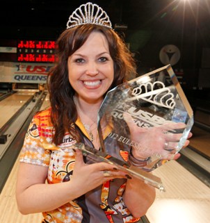 Diandra Asbaty with Queens Trophy